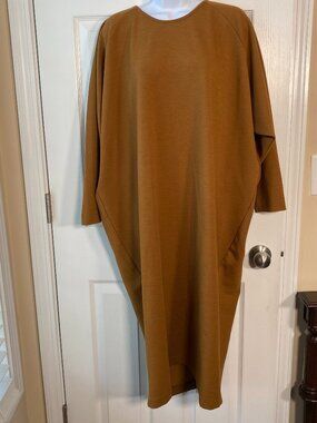 NWOT Revert | Camel Brown Dolman Sleeve Cocoon Maxi Dress | Made in USA | Size M